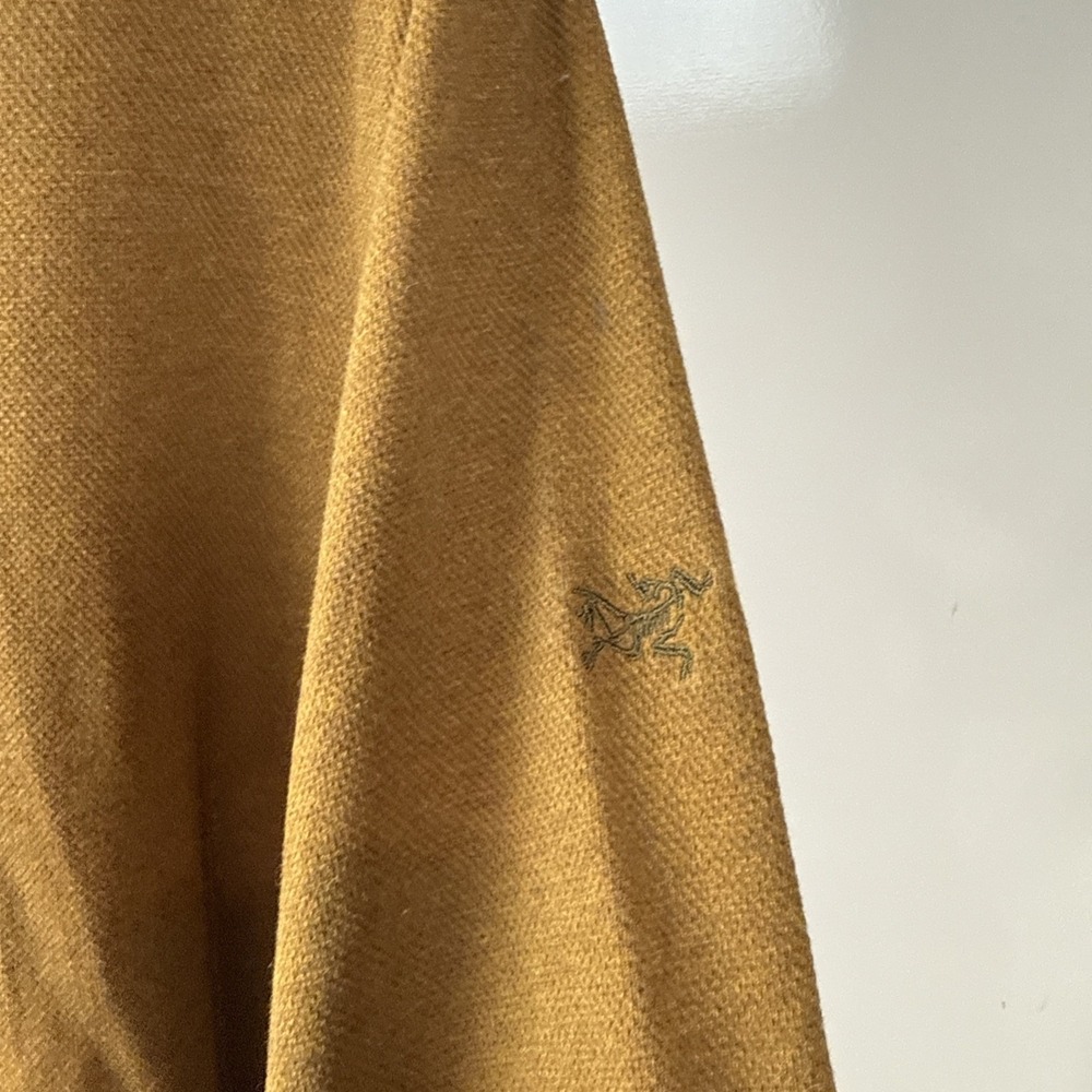 Arc'teryx Men's Long Sleeve Henley Shirt Brown Size XXL Snap Button - Picture 4 of 14